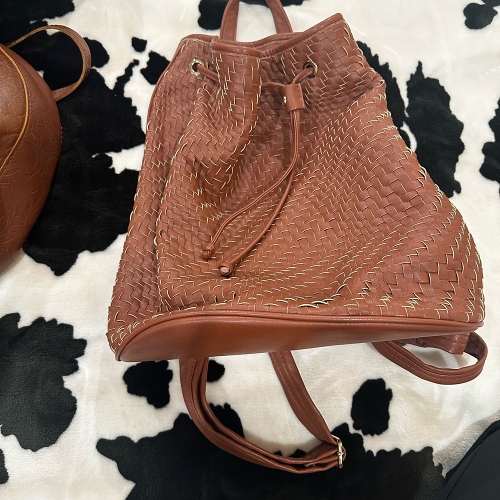 Deux Lux Brown Woven Backpack